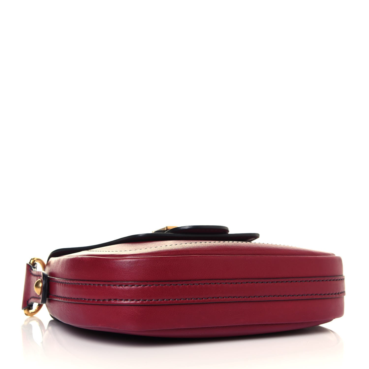 Christian Dior Calfskin D Fence Saddle Bag Black Red 4 of 11