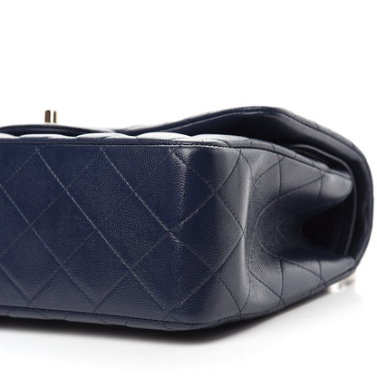 Chanel Caviar Quilted Jumbo Double Flap Navy Blue 7 of 11