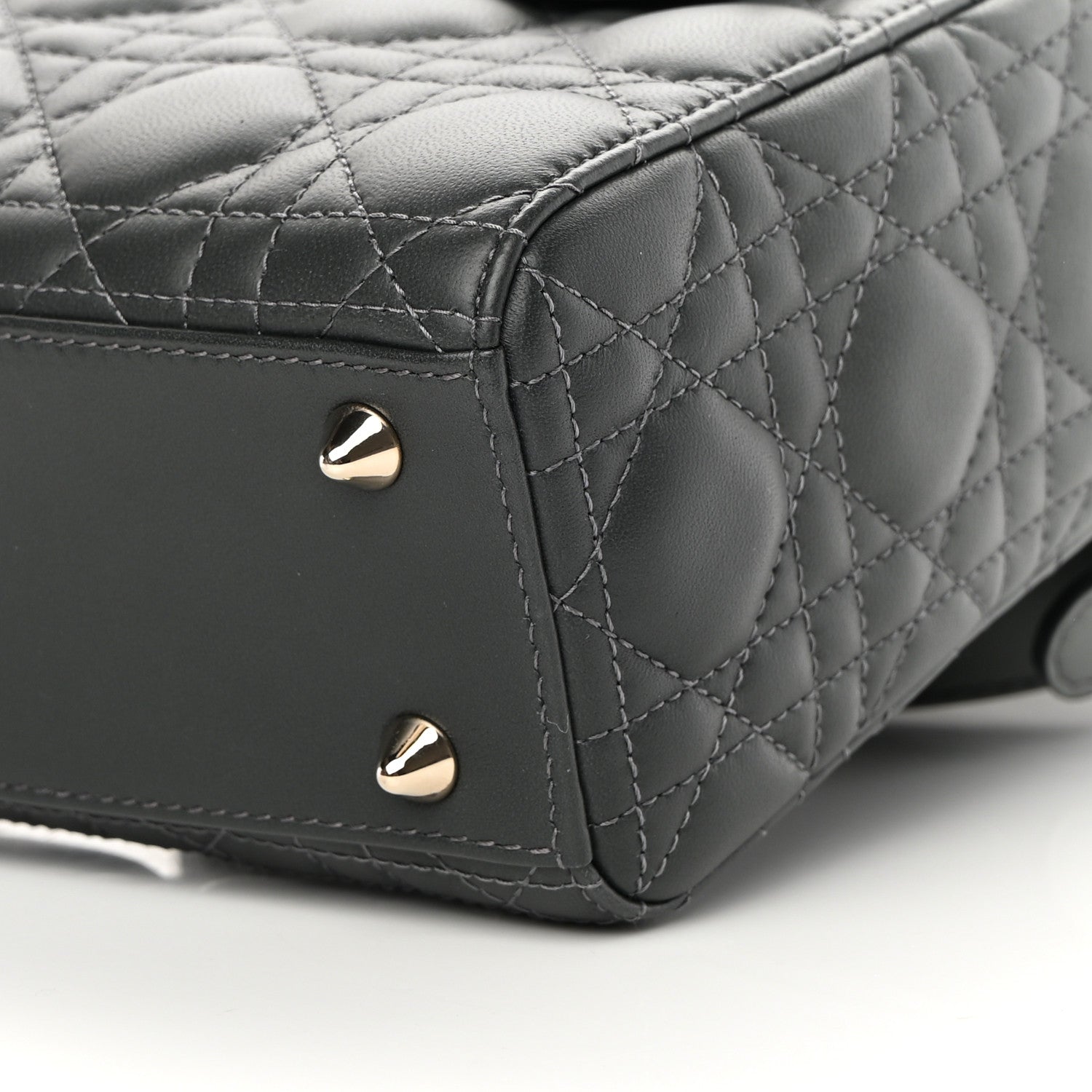Christian Dior Lambskin Cannage Gradient Small My ABCDior Lady Dior Grey 10 of 12
