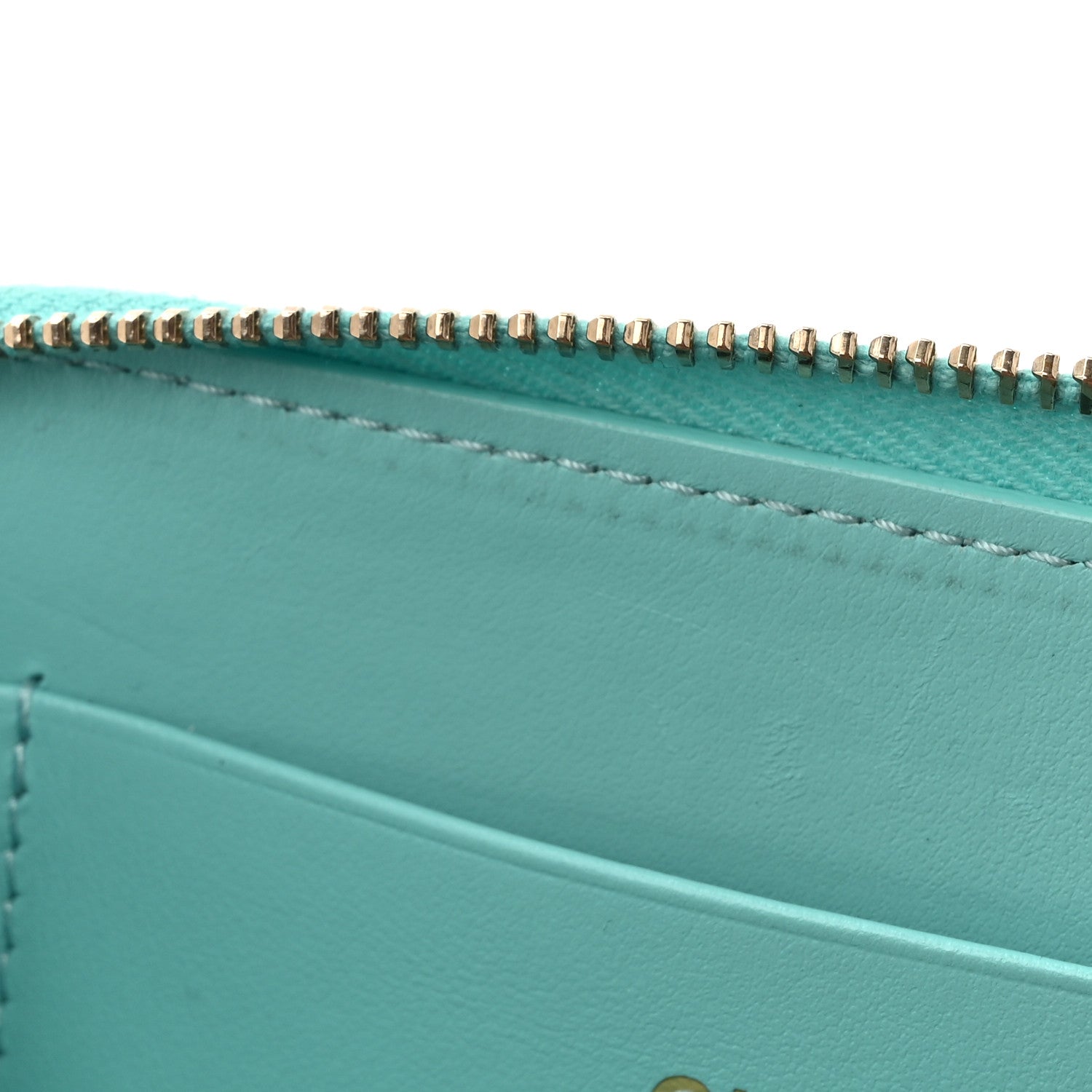 Chanel Caviar Quilted Zip Coin Purse Turquoise 9 of 12
