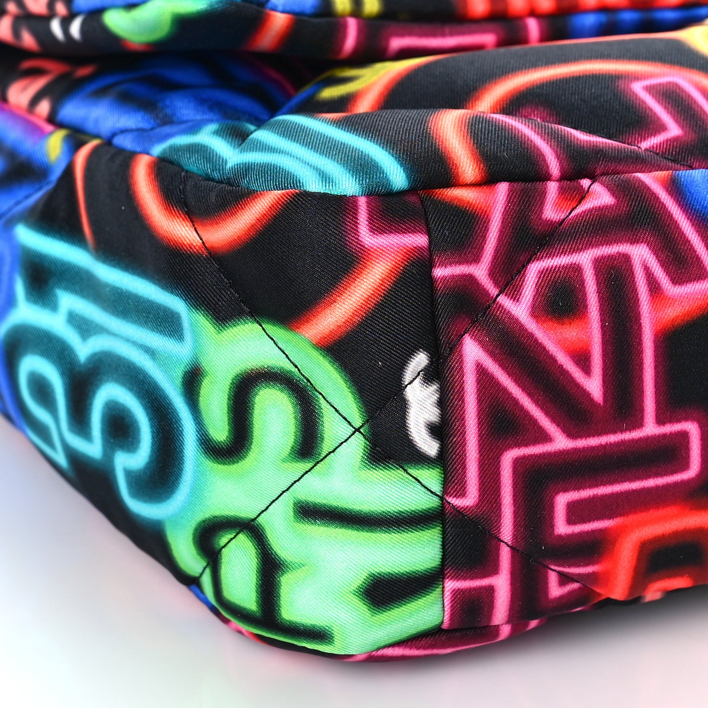 Fabric Printed Medium Chanel 19 Flap Black Multicolor
