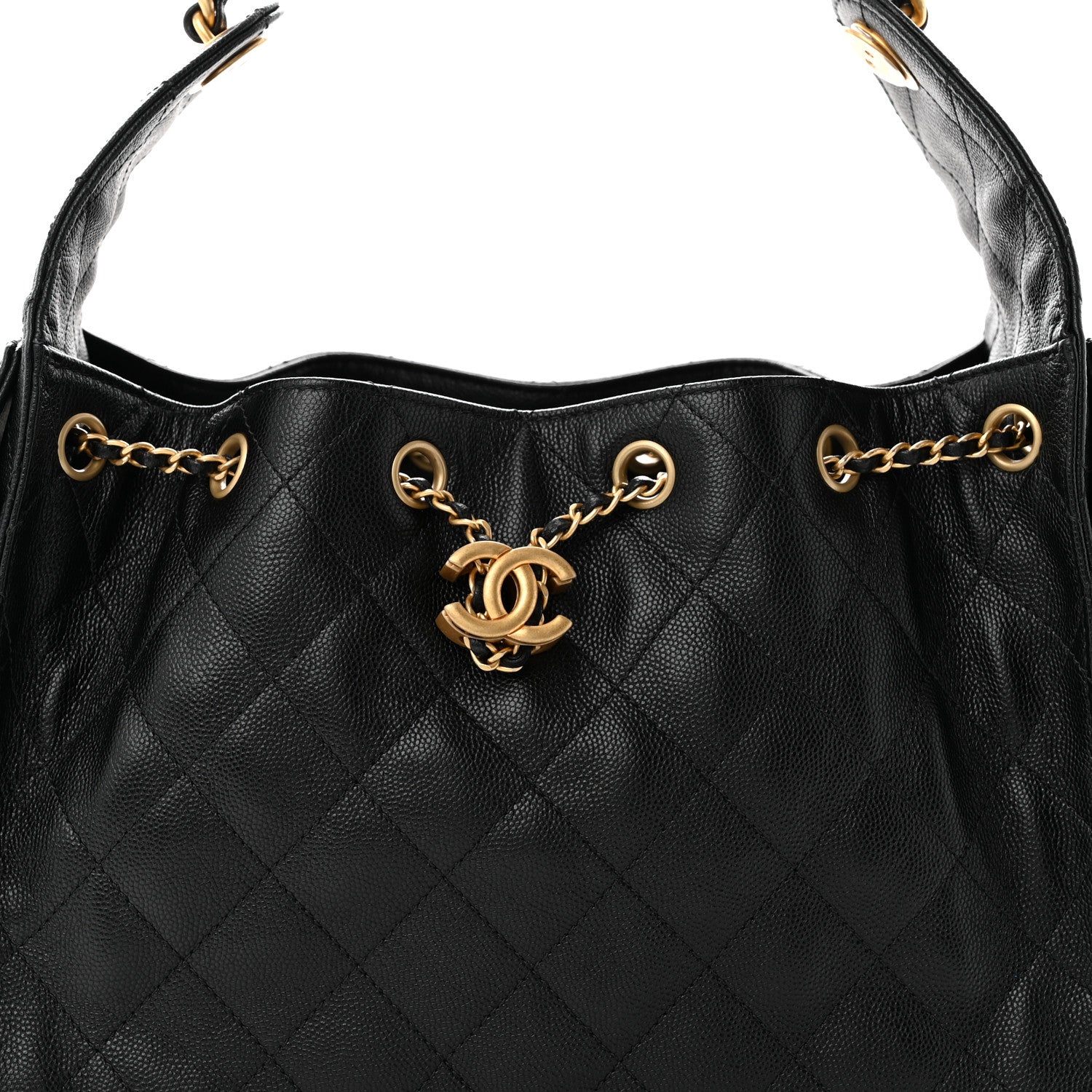 Chanel Caviar Quilted Small Chanel 25 Handbag Black 7 of 10
