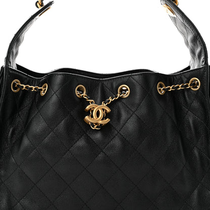Chanel Caviar Quilted Small Chanel 25 Handbag Black 7 of 10
