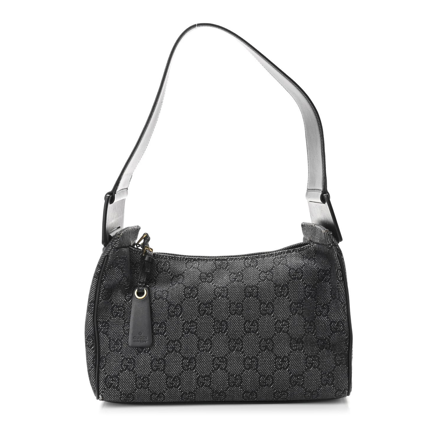 Denim Monogram GG Signature Shoulder Bag Black