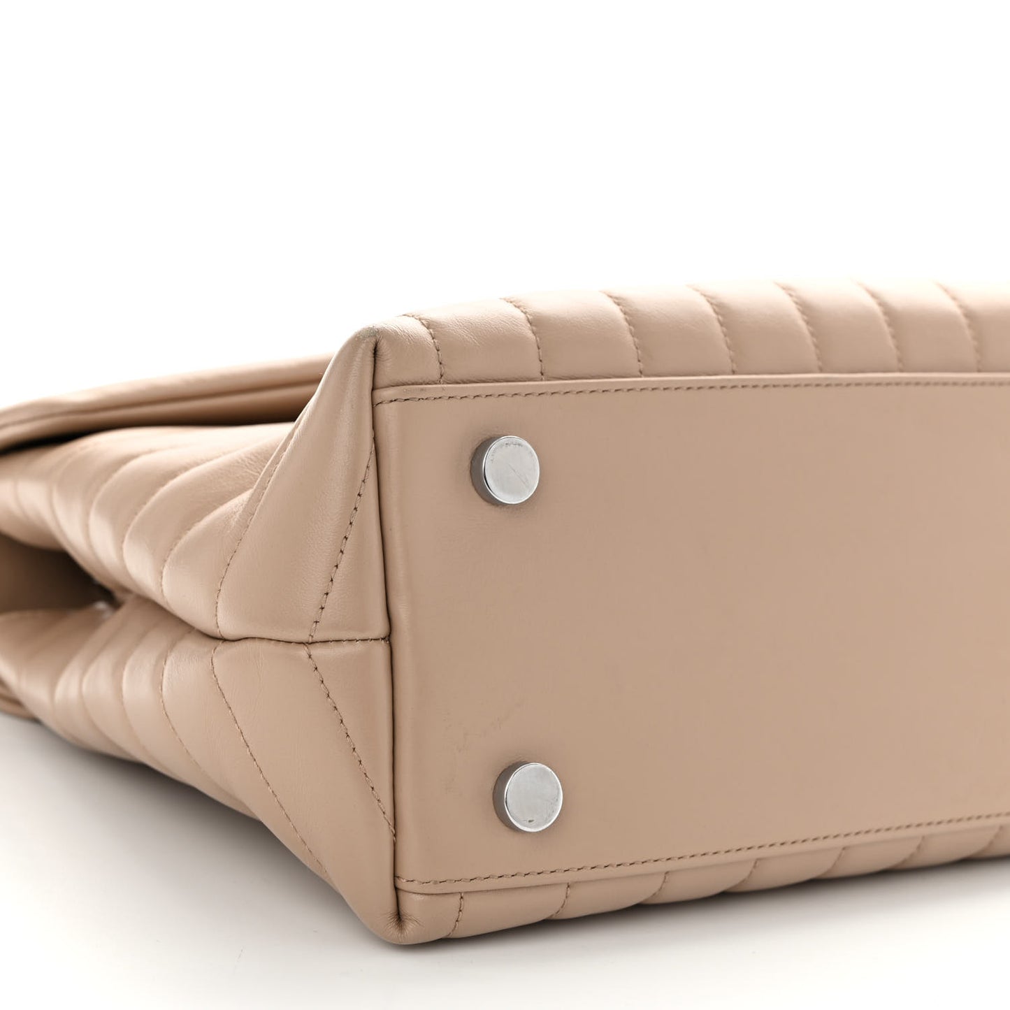 Calfskin Y Quilted Monogram Medium Loulou Satchel Dark Beige
