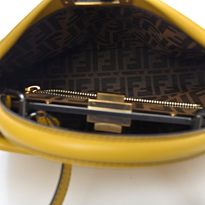 Fendi Vitello Zucca Medium Peekaboo Iconic Satchel Yellow Tobacco 6 of 10