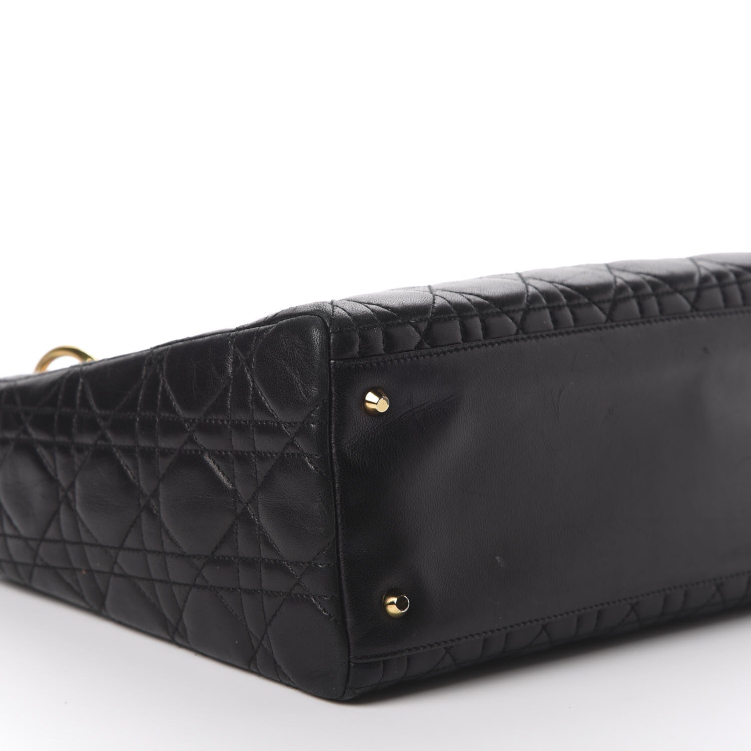 Christian Dior Lambskin Cannage Medium Lady Dior Black 10 of 10