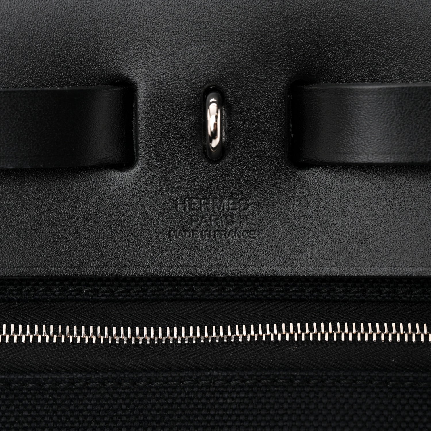 Hermes Military Toile Vache Hunter Herbag Messenger 39 Black 7 of 12