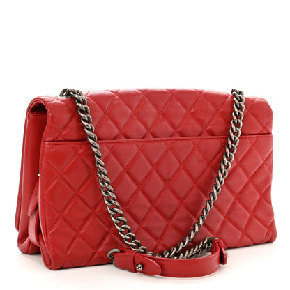 Chanel Goatskin Quilted Large City Rock Flap Red 2 of 11