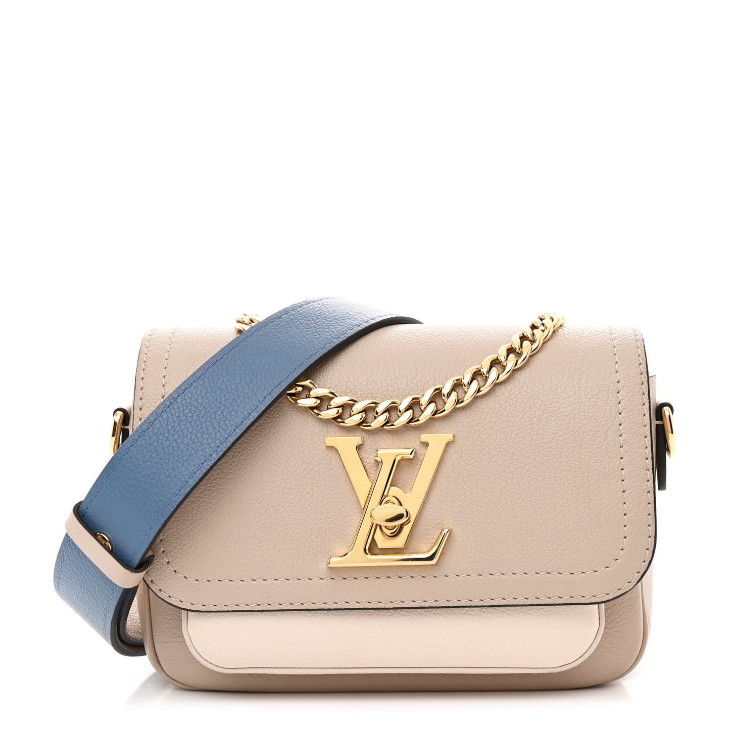 Grained Calfskin Lockme Tender Greige