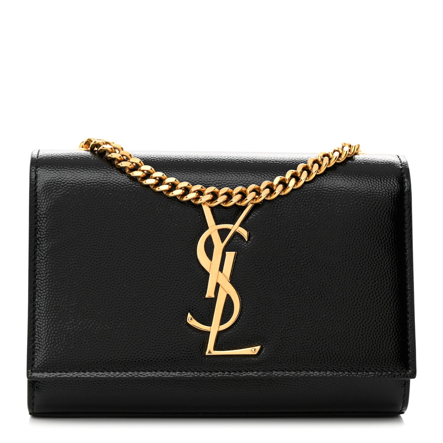Saint Laurent Grain De Poudre Small Monogram Kate Satchel Black 1 of 10
