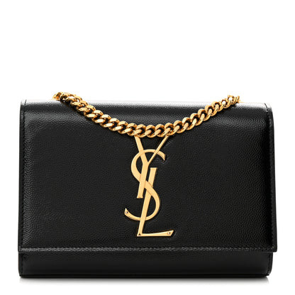 Saint Laurent Grain De Poudre Small Monogram Kate Satchel Black 1 of 10