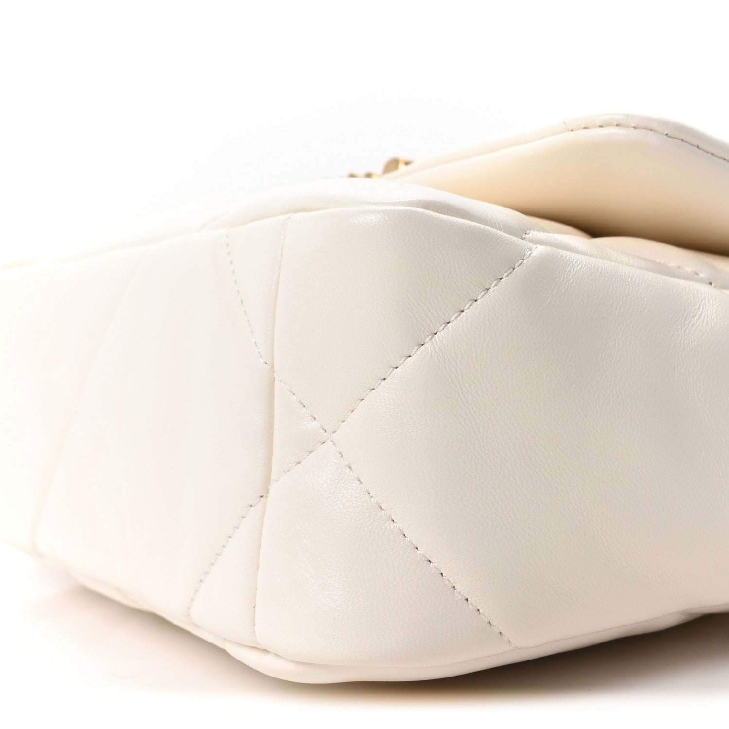 Chanel Lambskin Quilted Medium Chanel 19 Flap White 10 of 11