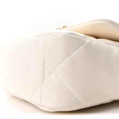 Chanel Lambskin Quilted Medium Chanel 19 Flap White 10 of 11