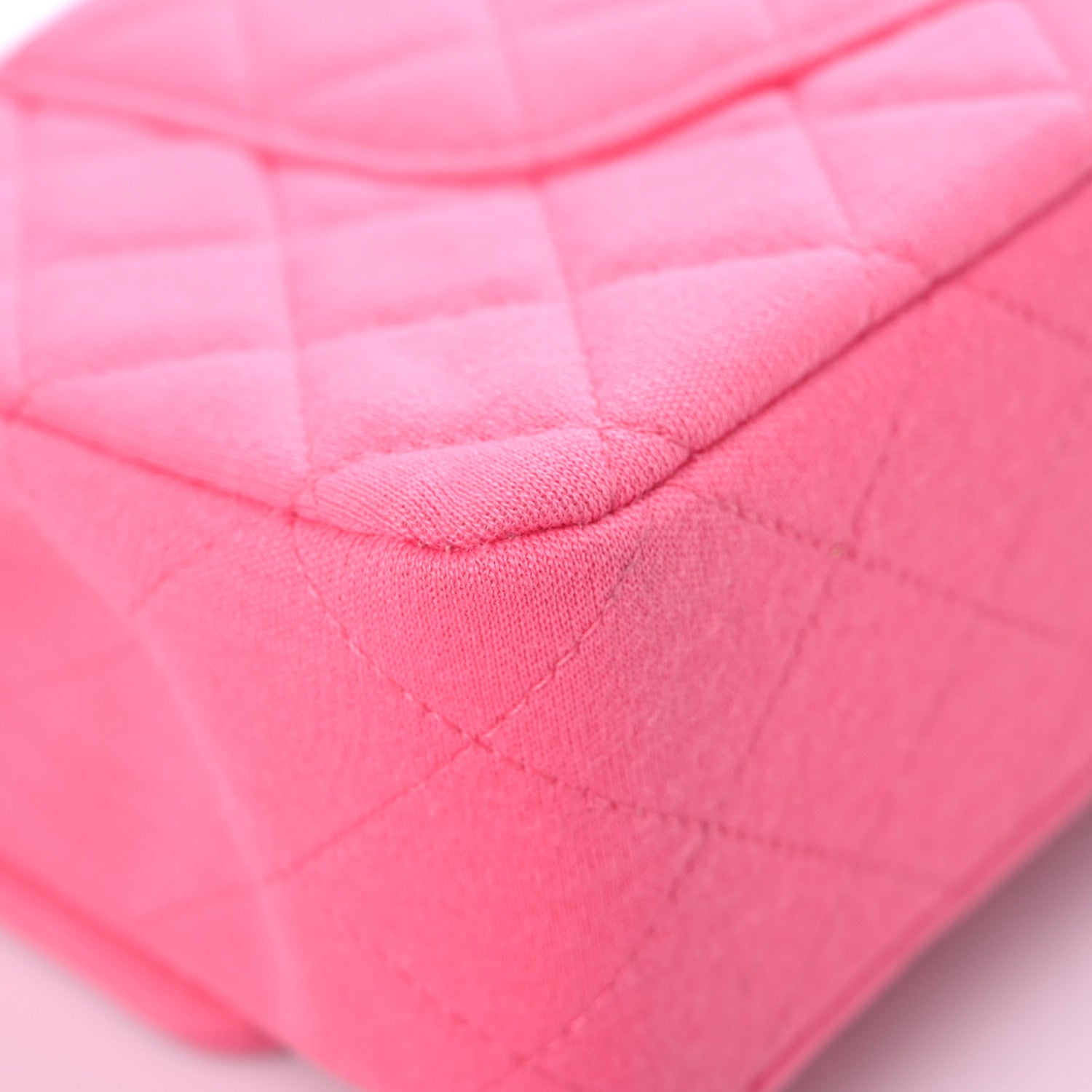 Chanel Jersey Quilted Medium Double Flap Dark Pink 9 of 10