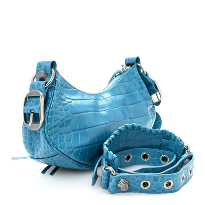 Balenciaga Agneau Arena Le Cagole Shoulder Bag XS Turquoise 3 of 10
