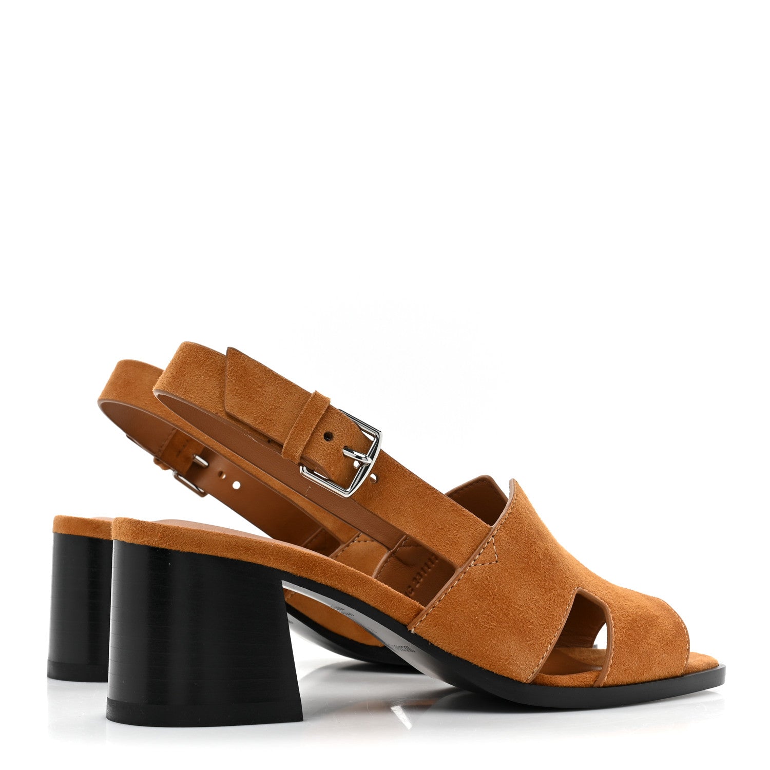 Hermes Suede Goatskin Elbe 60 Sandals 37 Naturel 5 of 9