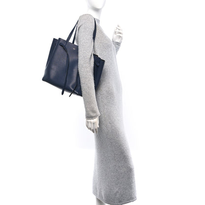 Celine Soft Grained Calfskin Small Belt Cabas Phantom Navy 2 of 14