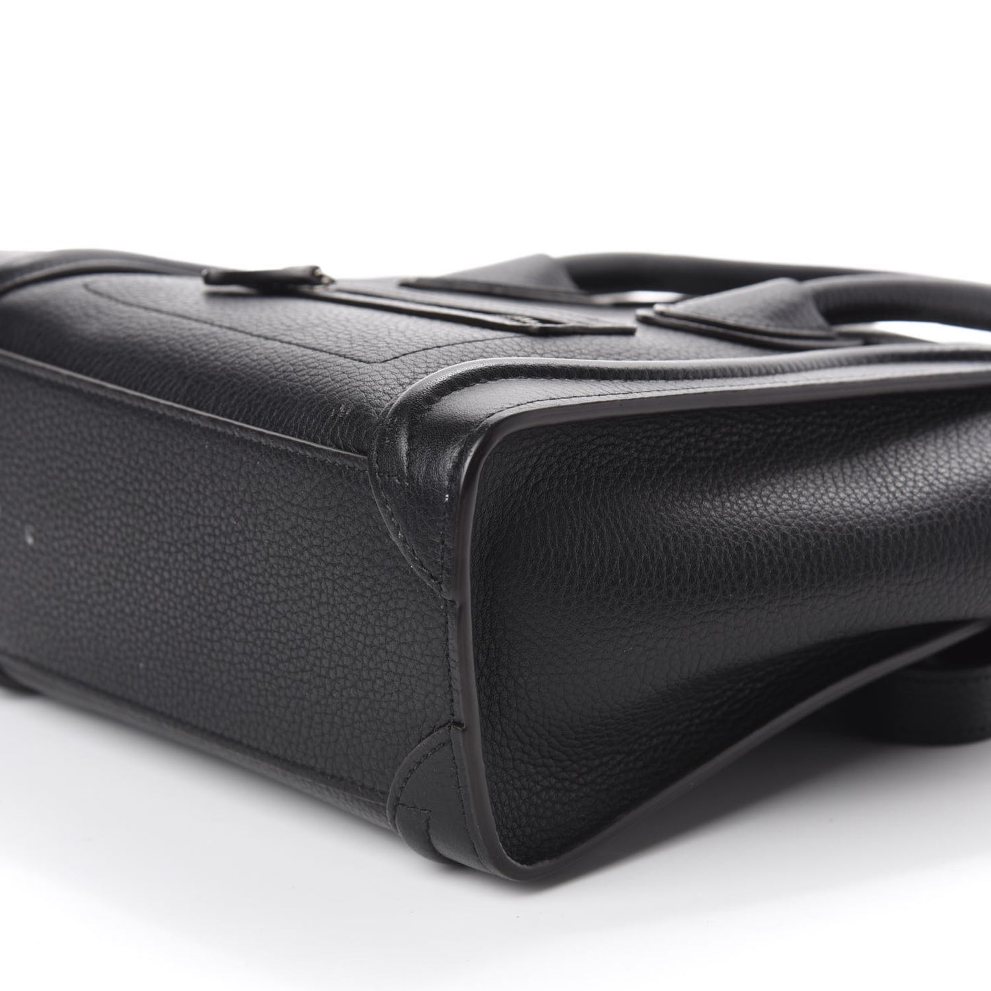 Drummed Calfskin Nano Luggage Black