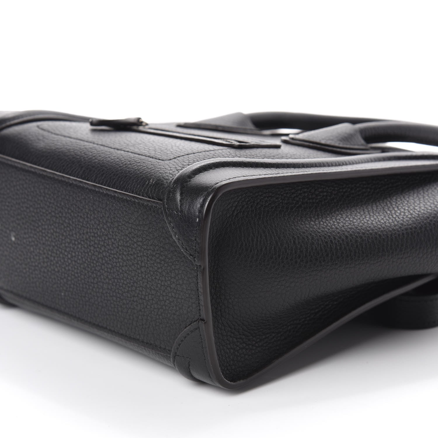 Celine Drummed Calfskin Nano Luggage Black 7 of 13