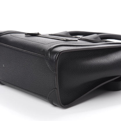 Celine Drummed Calfskin Nano Luggage Black 7 of 13