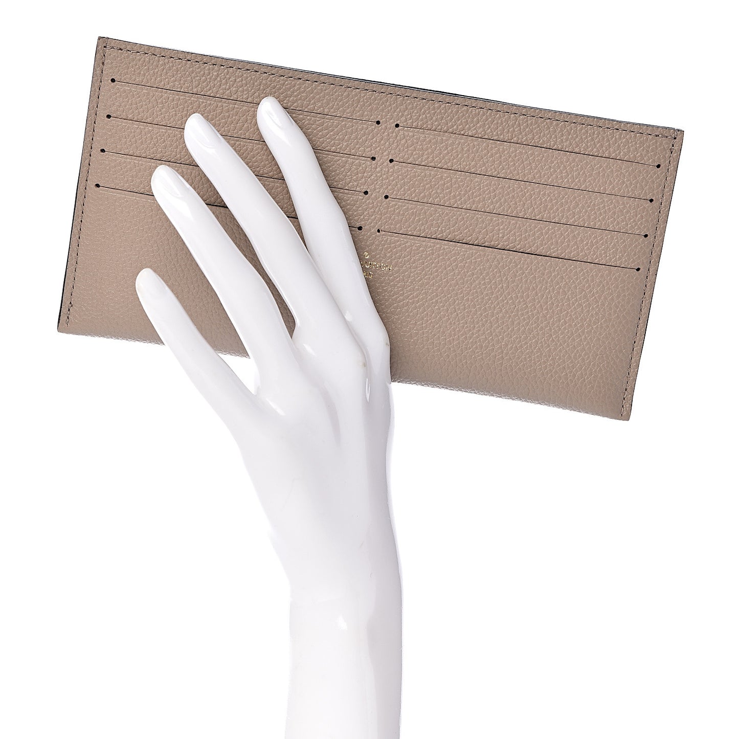Calfskin Felicie Chain Wallet Card Holder Insert Tourterelle