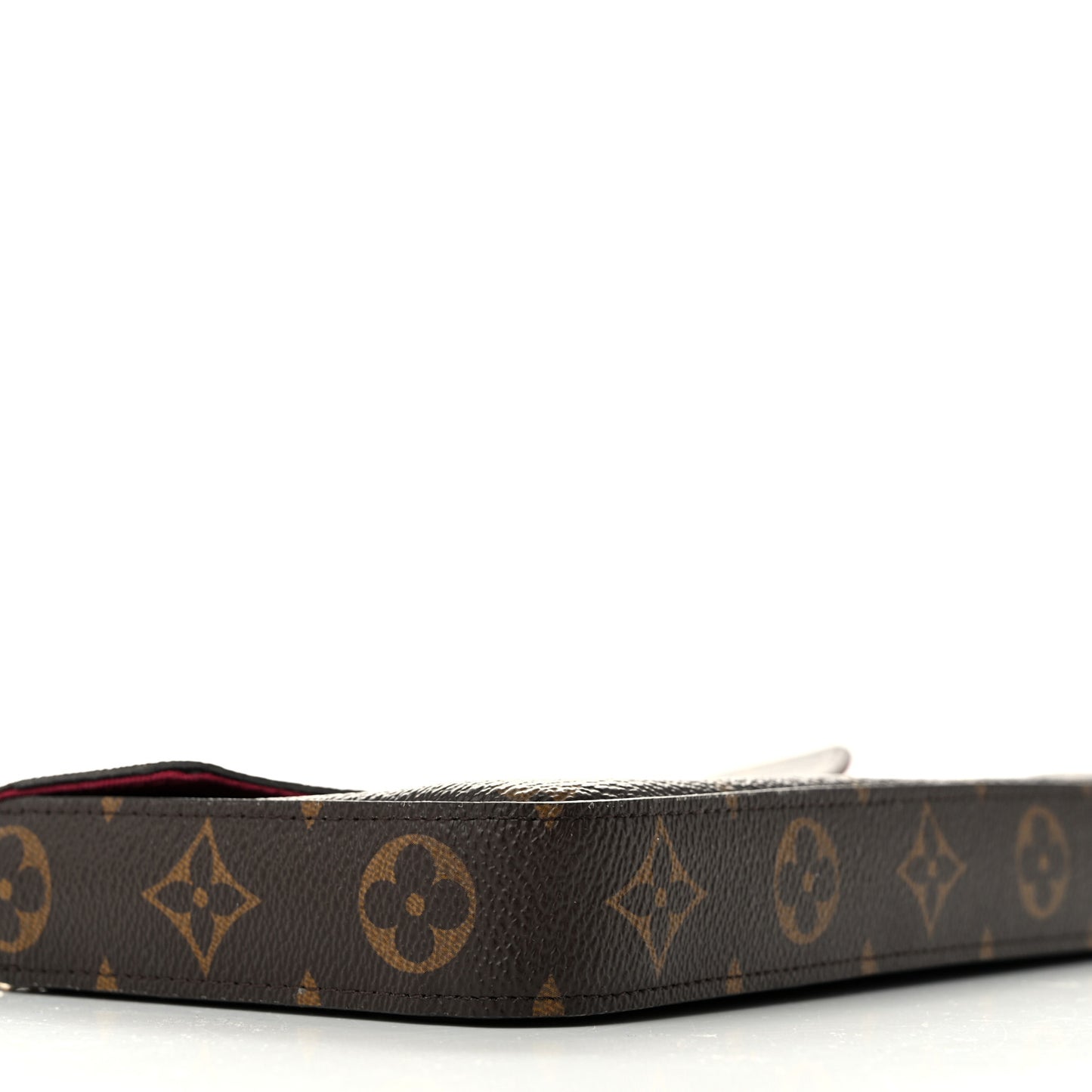 Monogram Pochette Felicie Chain Wallet Fuchsia
