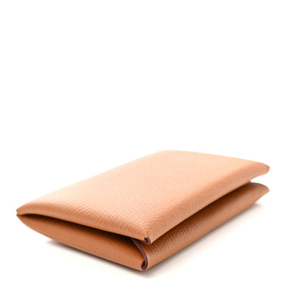 Hermes Epsom Calvi Card Case Gold 4 of 8