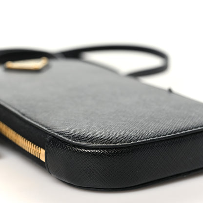 Prada Saffiano Mini Crossbody Bag Black 8 of 11