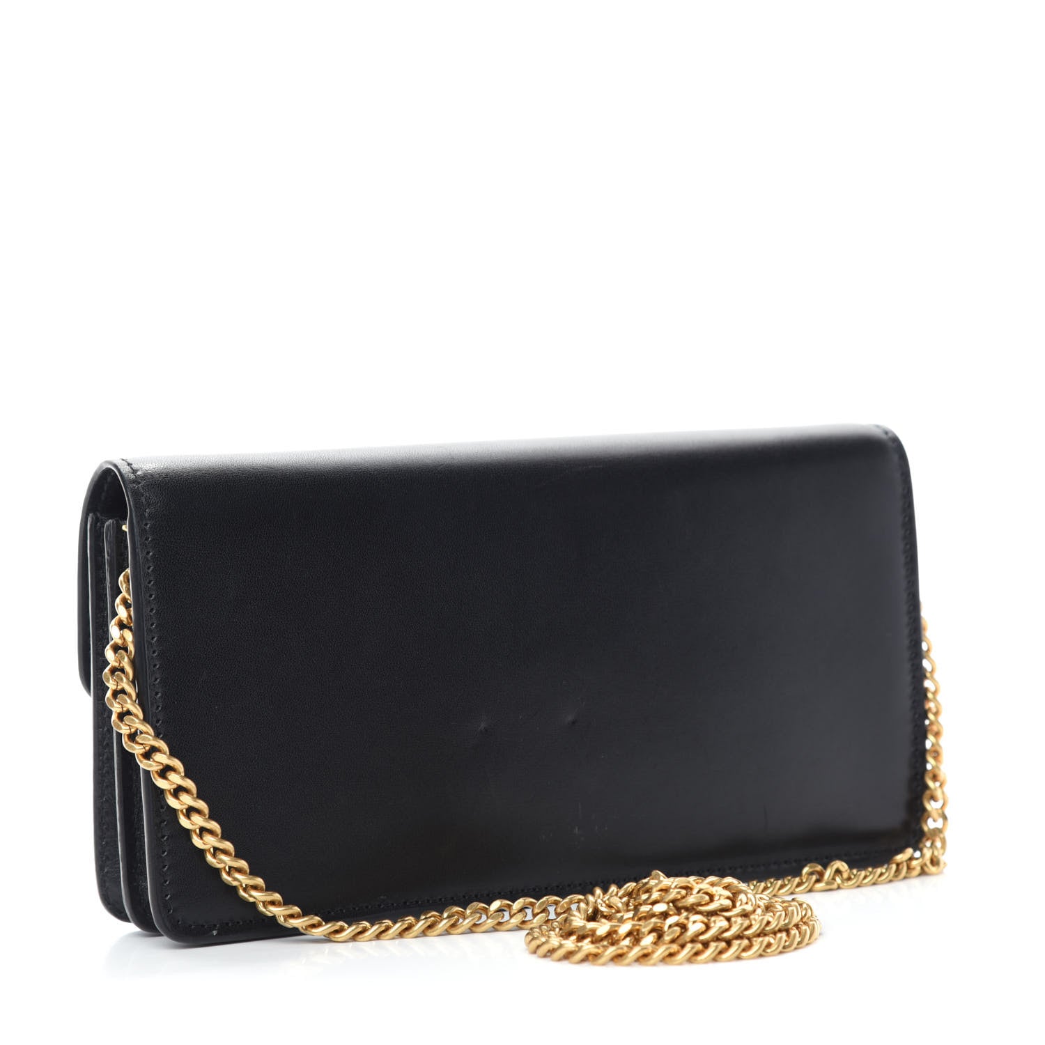 Valentino Garavani Smooth Calfksin Vlogo Wallet On Chain Black 3 of 11