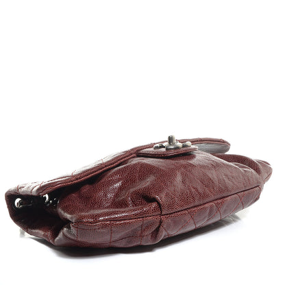 Chanel Grained Calfskin Quilted Medium Elastic Flap Bordeaux 4 of 8