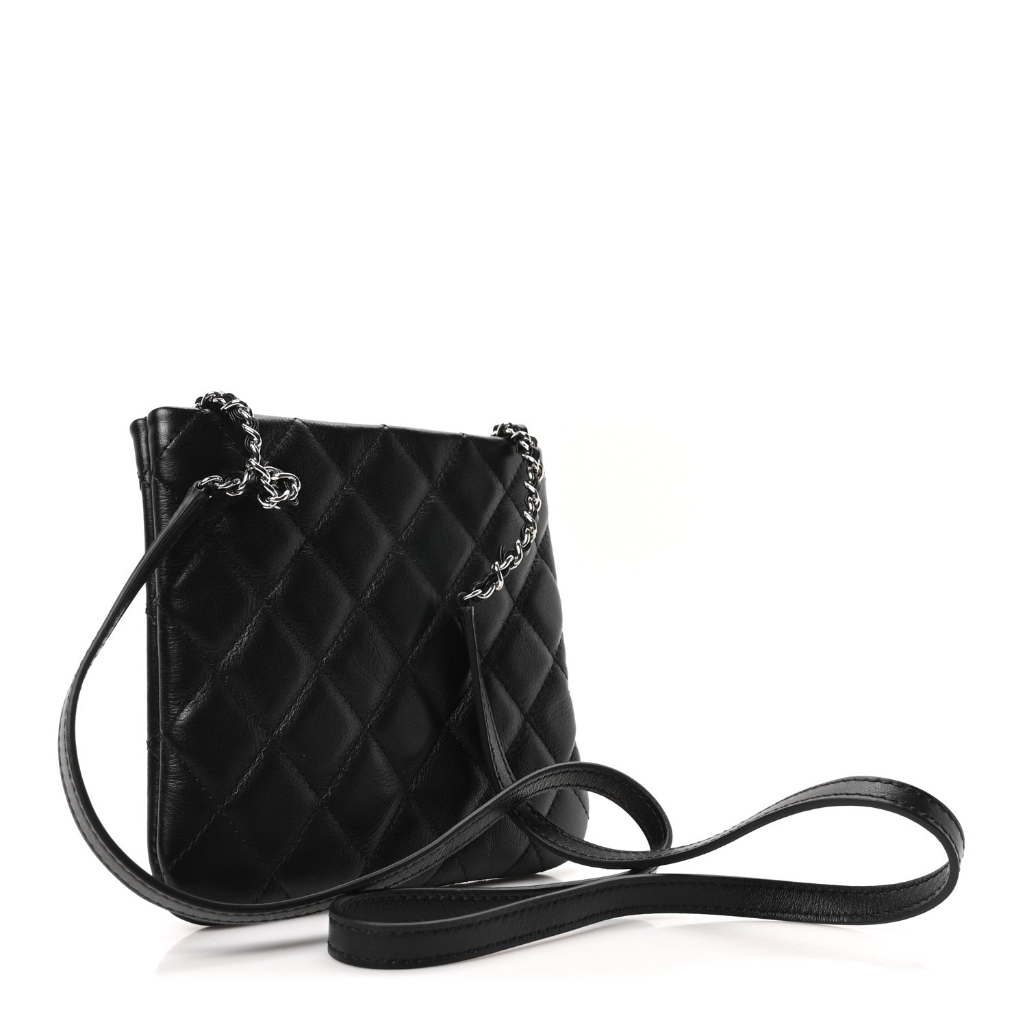 Chanel Calfskin Quilted Crossbody Bag Black 3 of 10