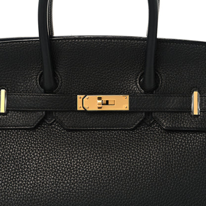 Hermes Taurillon Clemence Birkin 35 Black 8 of 13