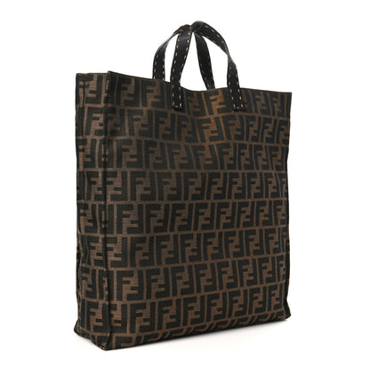 Fendi Zucca Cuoio Romano Selleria Special Shopping Tote Tobacco Moro 3 of 10