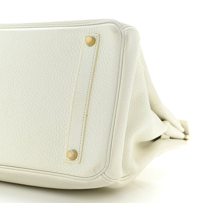 Hermes Taurillon Clemence Birkin 35 White 16 of 16