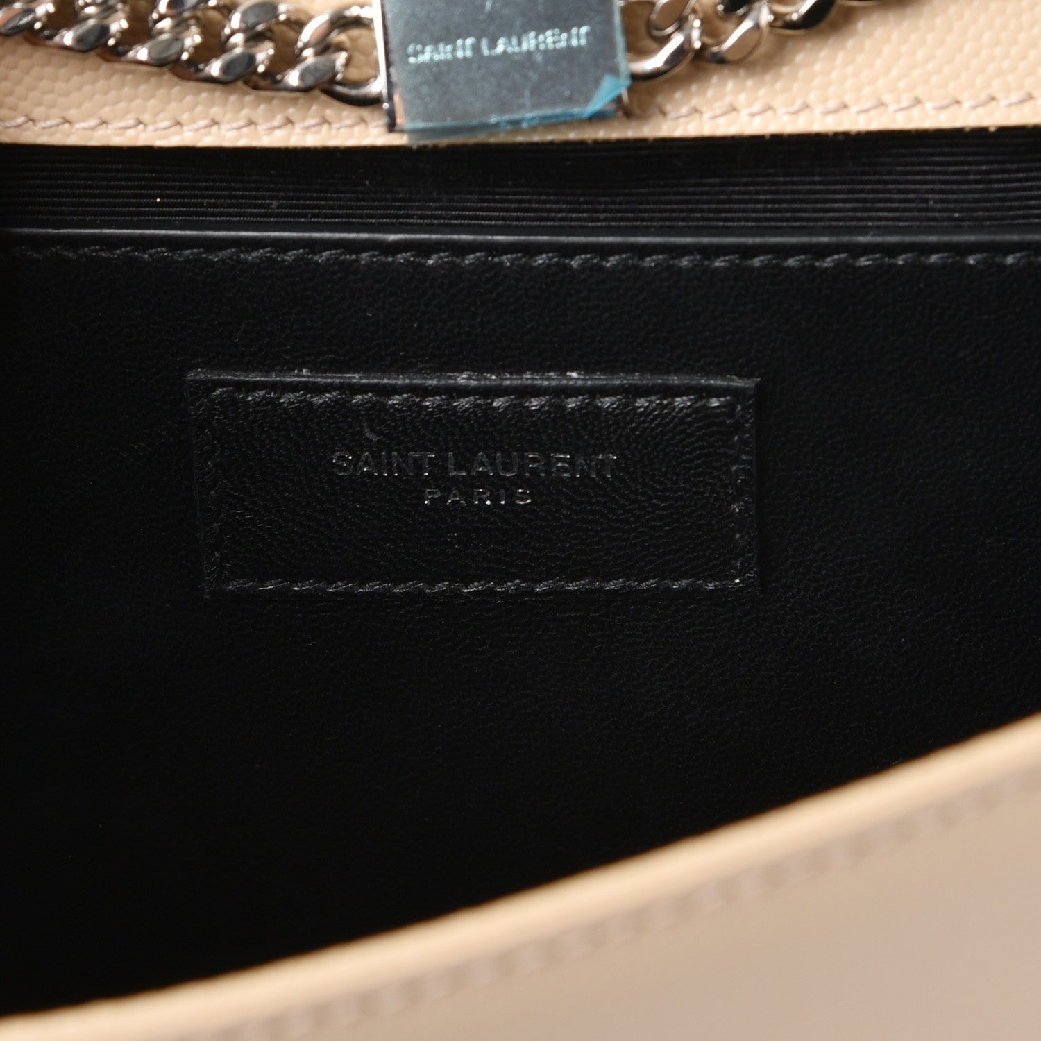 Saint Laurent Grain De Poudre Medium Monogram Kate Satchel Nude Powder 6 of 10