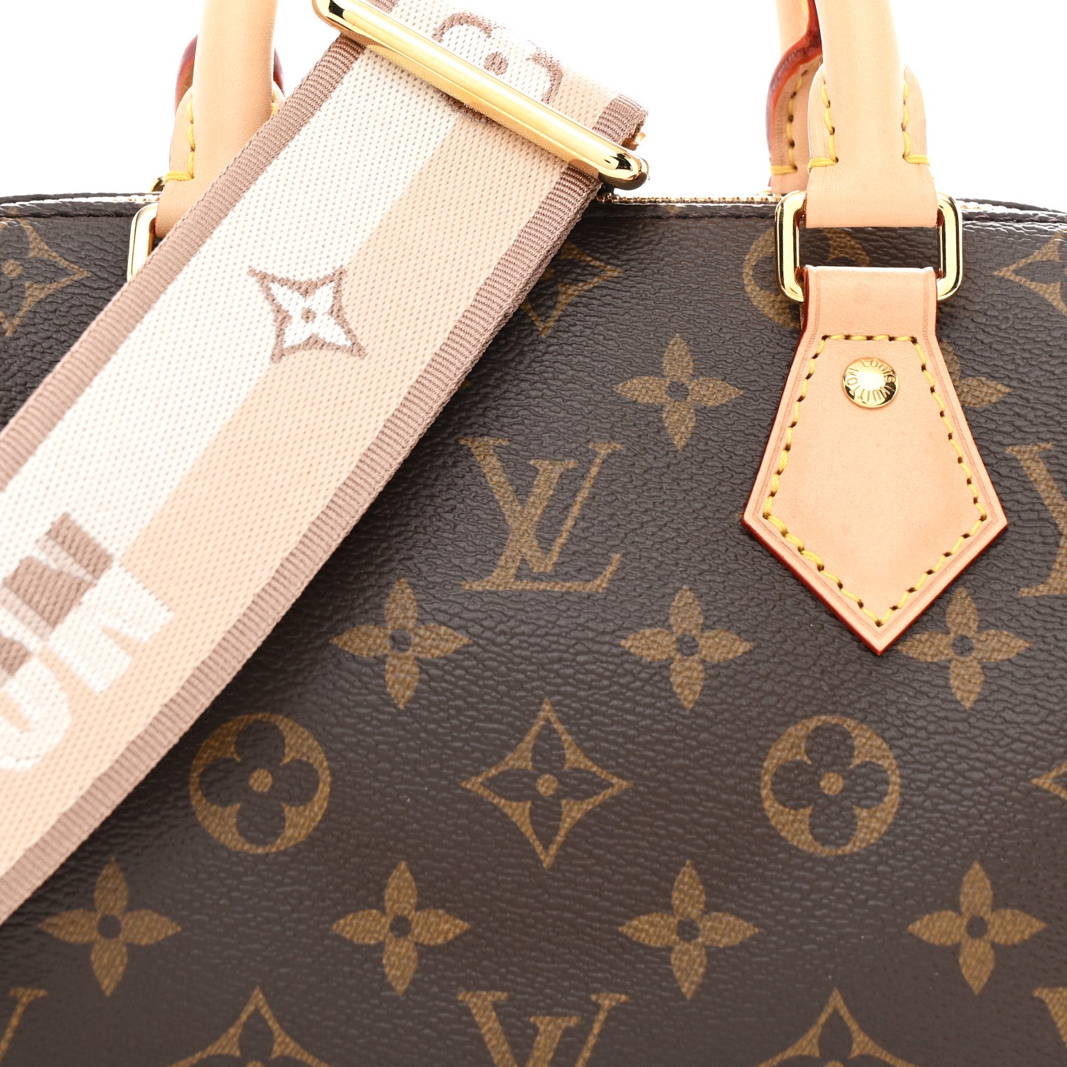 Louis Vuitton Monogram Speedy Bandouliere 20 Beige 7 of 9