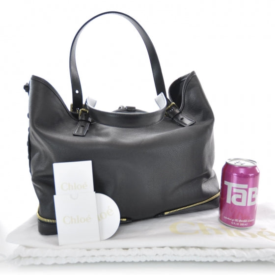 Chloe Leather Ellen Tote Black 3 of 9