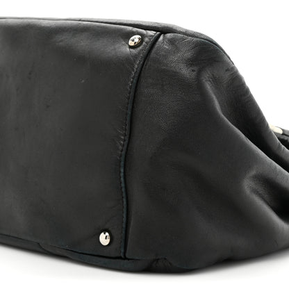 Chanel Lambskin Patchwork Accordion Flap Black White 8 of 23