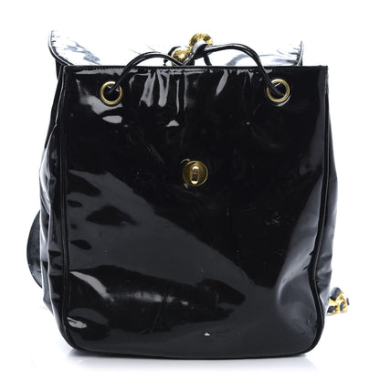 Chanel Patent CC Drawstring Backpack Black 2 of 17