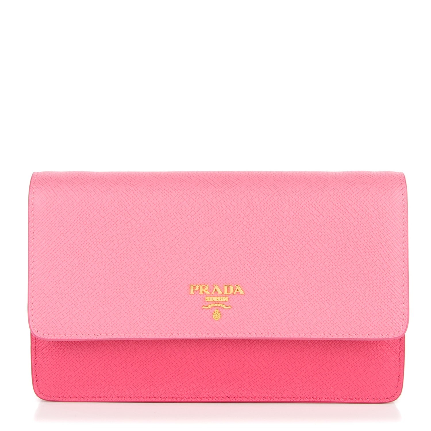 Prada Saffiano Lux Bi-Color Mini Crossbody Bag Peonia Geranio 1 of 8