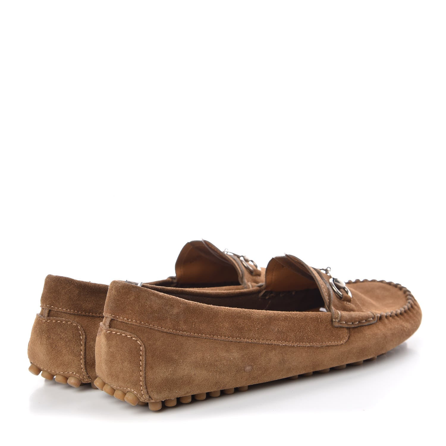 Gucci Suede Womens Horsebit Driver Loafer 39 Brown 4 of 9