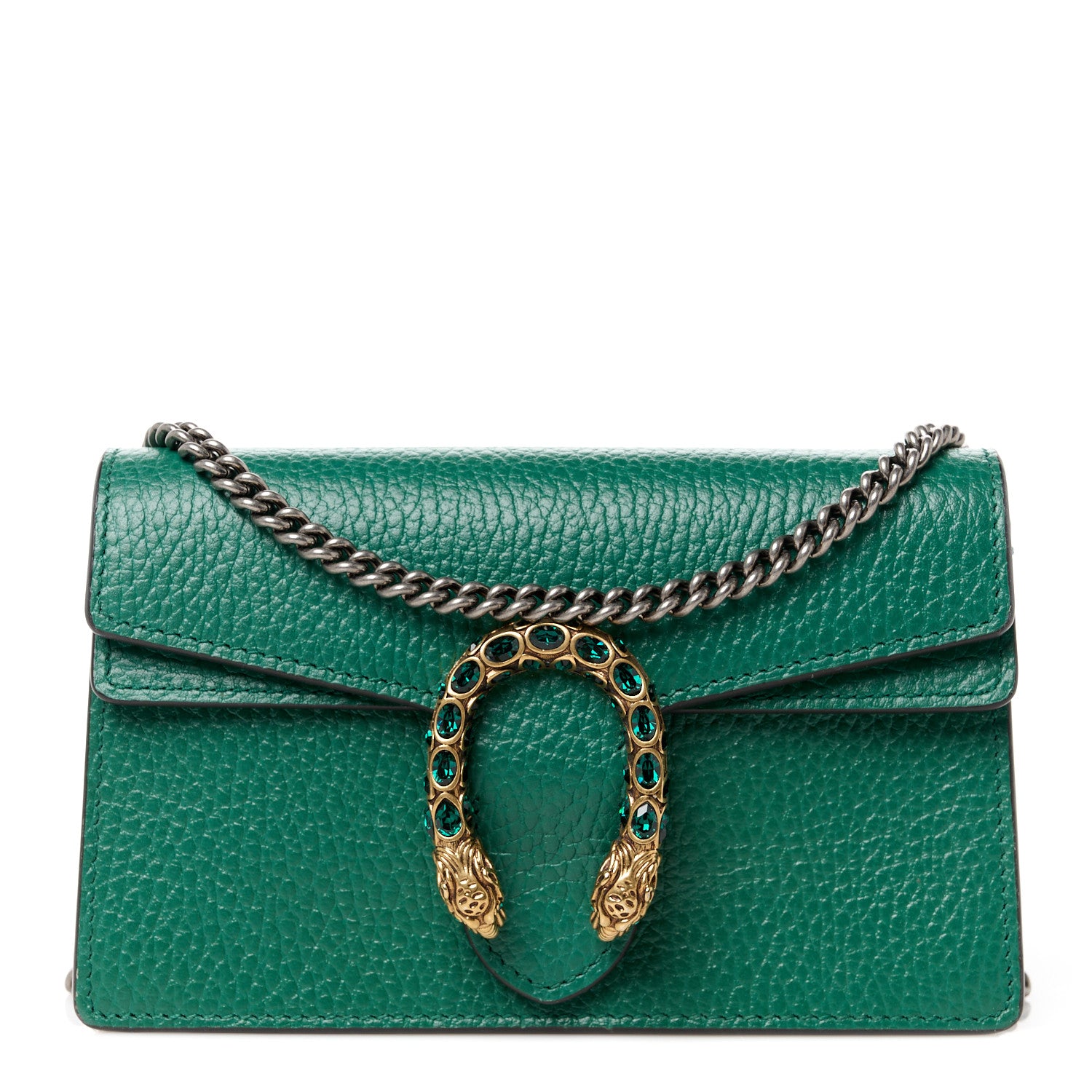 Gucci Dollar Calfskin Crystal Super Mini Dionysus Shoulder Bag Emerald 1 of 10