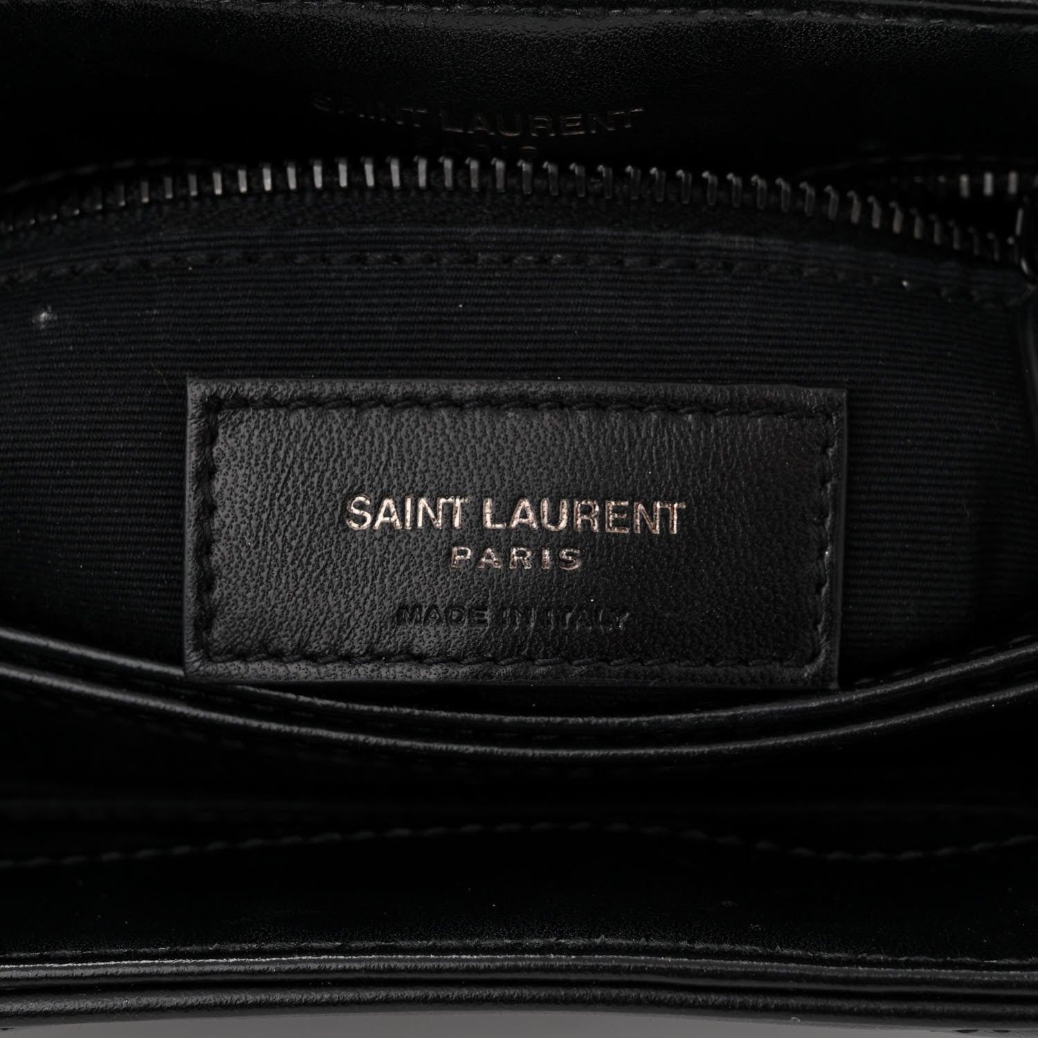 Saint Laurent Calfskin Y Quilted Monogram Monochrome Toy Loulou Crossbody Bag Black 6 of 11
