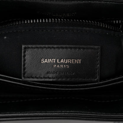 Saint Laurent Calfskin Y Quilted Monogram Monochrome Toy Loulou Crossbody Bag Black 6 of 11