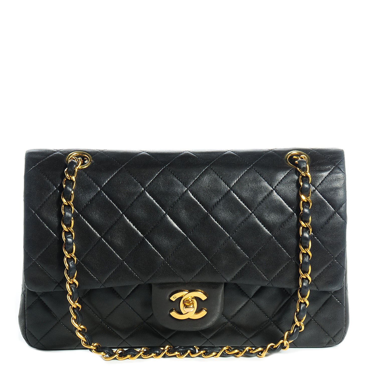 Chanel Lambskin Medium Double Flap Black 1 of 9