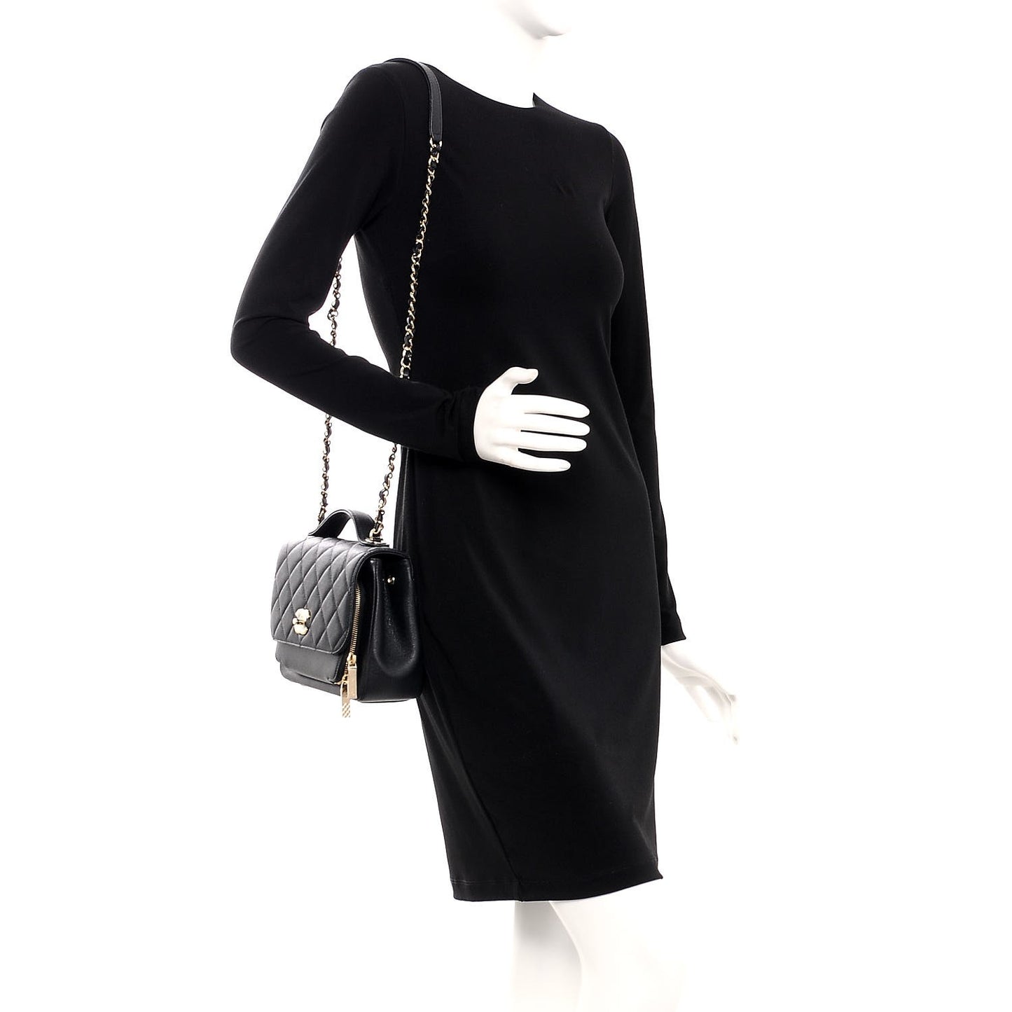 Caviar Quilted Medium Business Affinity Flap Black