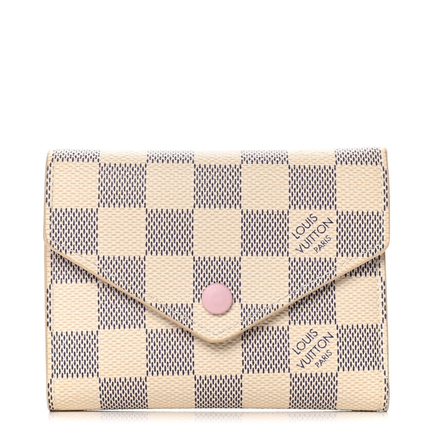 Damier Azur Victorine Wallet Rose Ballerine