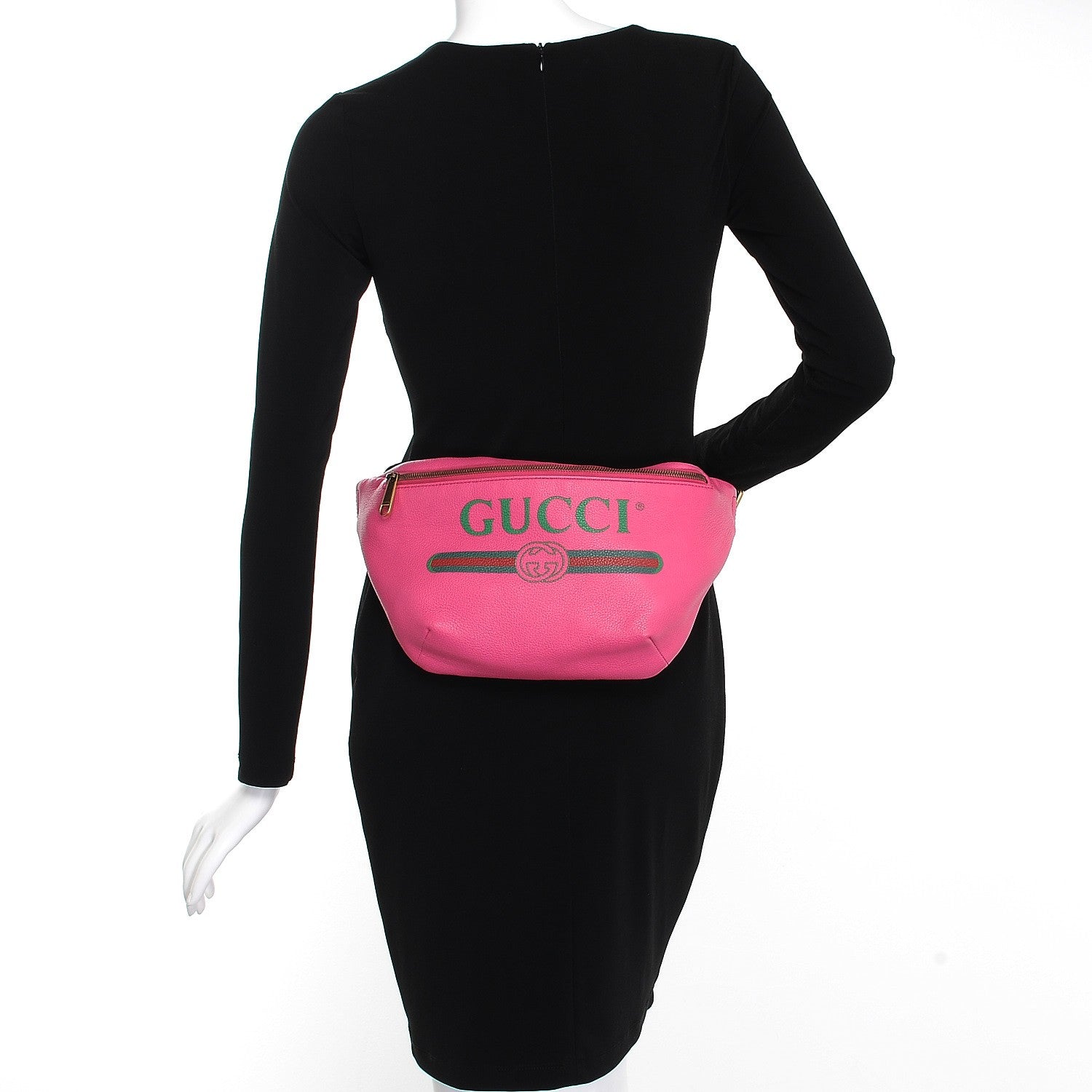 Gucci Grained Calfskin Logo Belt Bag Pink 2 of 11