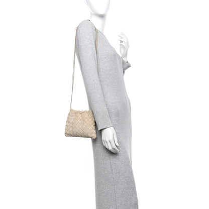 Bottega Veneta Suede Intrecciato Small Dustbag Ecru Gold 2 of 10